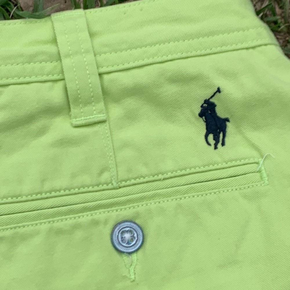 POLO Ralph Lauren Highlighter Green Shorts Size 2 - Picture 4 of 10
